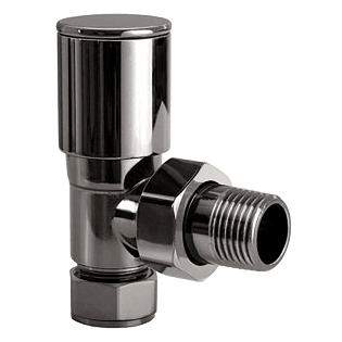Round Black Nickel Radiator Valves (pair)